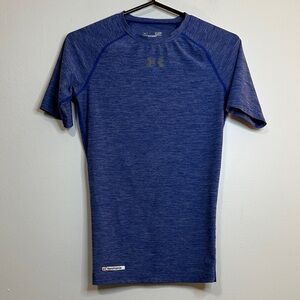 Under Armour  Blue Performance Tee Heat Gear Compression mens small